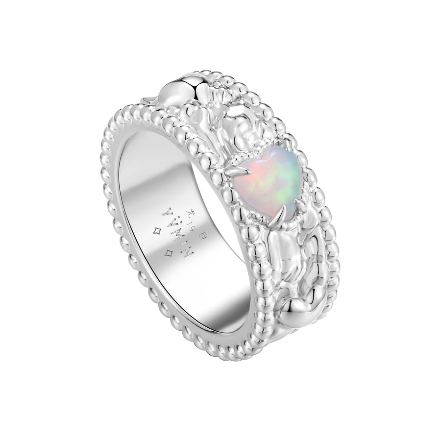 Tasty / Opal Relief Sculpture Ring