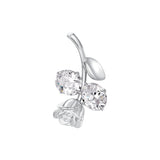 YVMIN X SHUSHUTONG / Inverted Gemstone Leaf Metal Rose Earring