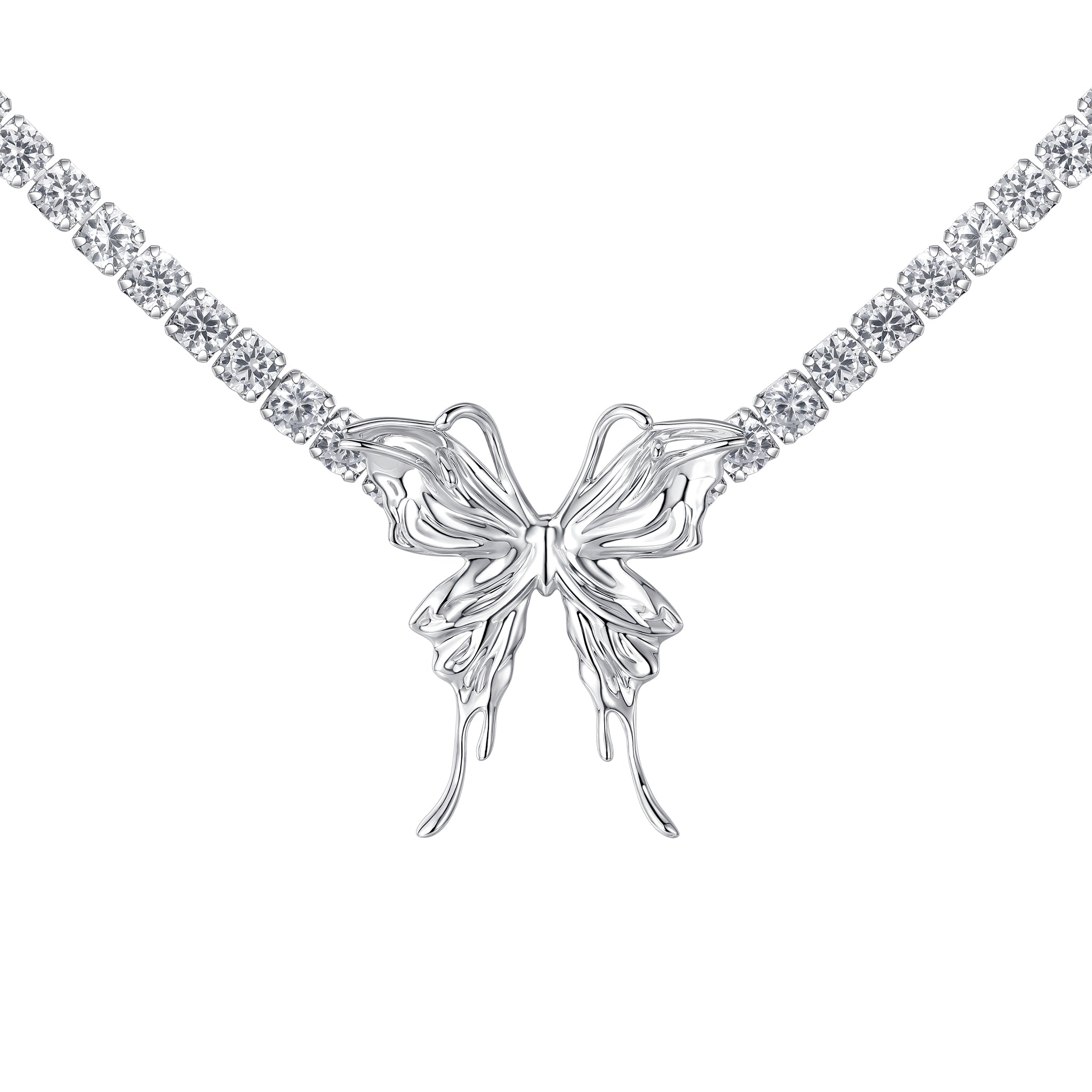 Ripple / Liquefied Butterfly Gemstone Chain Necklace – YVMIN