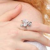YVMIN X SHUSHUTONG / Inverted Floral Metal Rose Ring