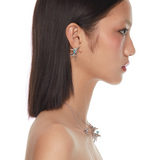 Tasty / Heart Shape Opal Turquoise Twins Fairy Earring