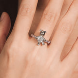 Paradise / Six Claw inlaid Bear Ring