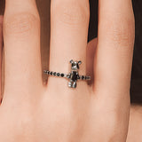 Paradise / Bear Inlaid Stone Ring
