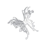 Ripple / Liquefied Butterfly Pave Gemstone Earring