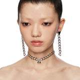 ElectricGirl / Hand-made heart chain Necklace
