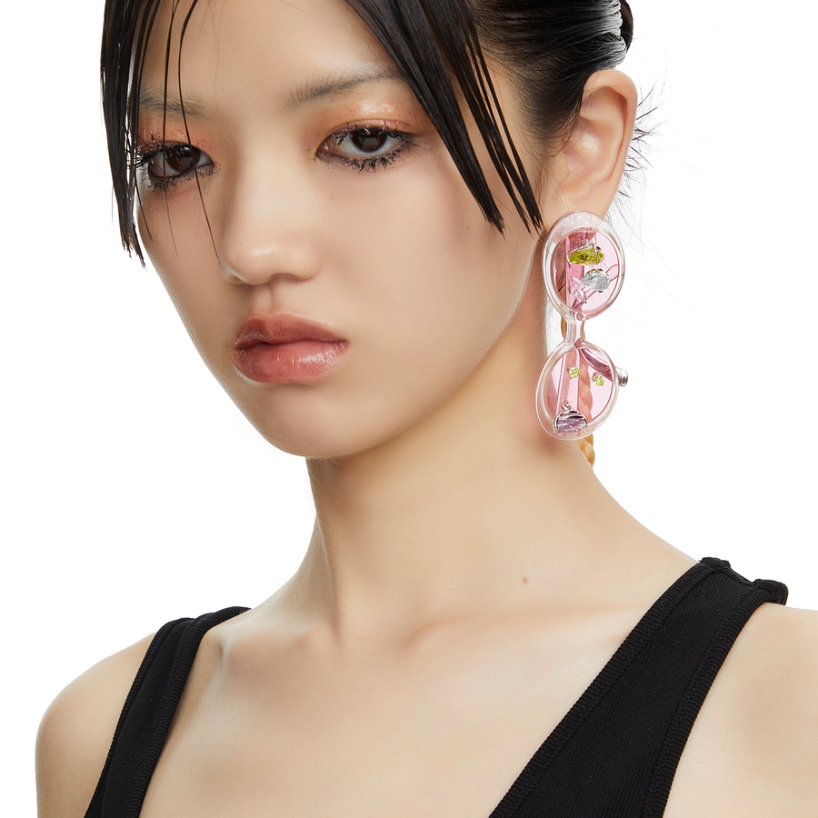 Cat toy / Gemstone Sunglass Earring