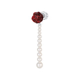 YVMIN X SHUSHUTONG / Pearl String Rose Earring