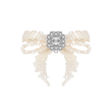 YVMIN X SHUSHUTONG / Square Gemstone Layers Braided Bow Earring