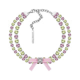 YVMIN X SHUSHUTONG / Rubber Bow Gemstone Necklace