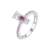 Paradise / Bear Inlaid Stone Ring