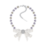 YVMIN X SHUSHUTONG / Gemstone Chain Braided Bow Necklace