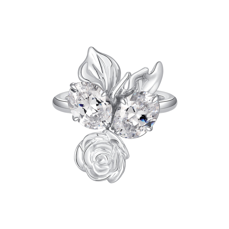 YVMIN X SHUSHUTONG / Inverted Floral Metal Rose Ring