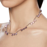 ElectricGirl / Triple crystal hearts Necklace