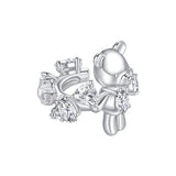 Paradise / Irregular Gem Bear Ear Clip