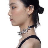 Ripple / Liquefied Butterfly Leather Choker