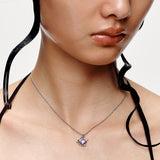 Ripple / Rhombic zircon Necklace