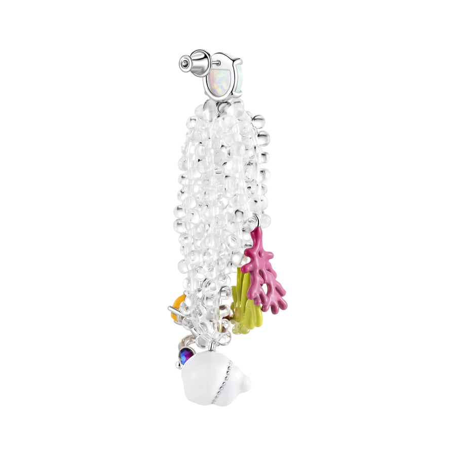 ElectricGirl / Colorful Bio Opal Tassels Earring