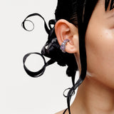 Ripple / Zircon pave Ear Hook