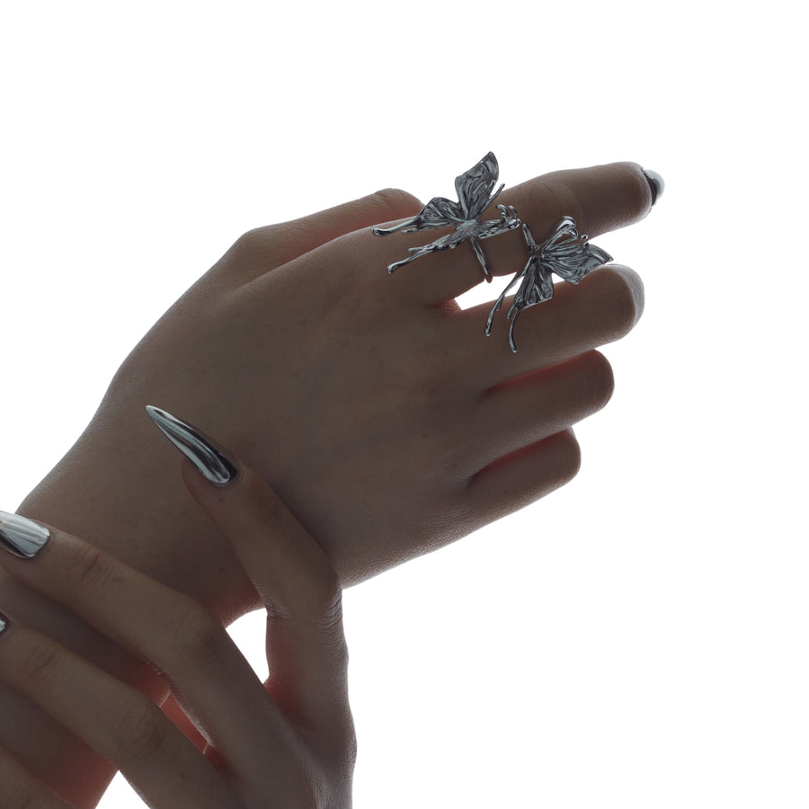 Ripple/  Liquefied Butterfly Layers Ring