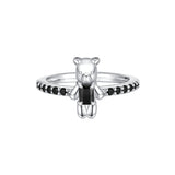 Paradise / Bear Inlaid Stone Ring