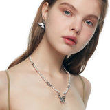 Ripple / Liquefied Butterfly Pearl Necklace