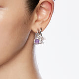 Ripple / Liquefied mauve jade Earrings