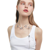 Ripple / Liquefied Butterfly Multifunctional Long Necklace