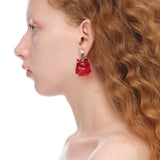 YVMIN X SHUSHUTONG / Metal Rosebud Stud Earrings