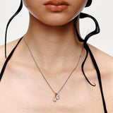 Ripple / Twain square zircons Necklace (small)