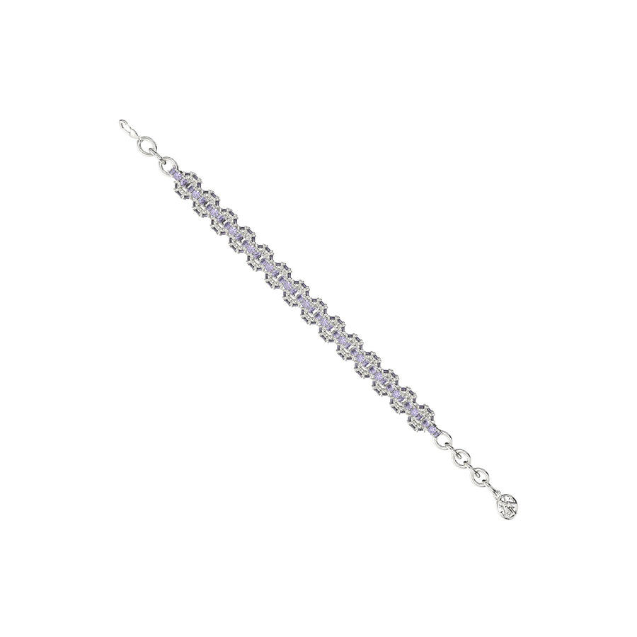 Ripple / Pave gemstone bracelet