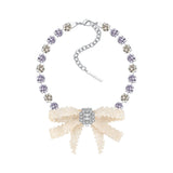 YVMIN X SHUSHUTONG / Gemstone Chain Braided Bow Necklace