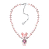 Paradise / Pearl Chain Rabbit Necklace