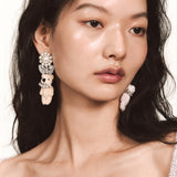 Paradise / Pearl Flower Plush Bear Earring