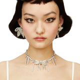 YVMIN X SHUSHUTONG / Tassels Chain Braided Bow Necklace