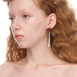 YVMIN X SHUSHUTONG / Pearl String Rose Earring