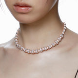 Ripple / Pearl Gemstone Necklace