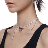 Ripple / Liquefied Butterfly Gemstone Chain Necklace