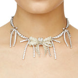 YVMIN X SHUSHUTONG / Tassels Chain Braided Bow Necklace