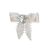 YVMIN X SHUSHUTONG / Square Gemstone Braided Bow Earring