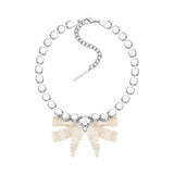 YVMIN X SHUSHUTONG / Gemstone Chain Braided Bow Necklace