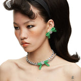 YVMIN X SHUSHUTONG / Rubber Bow Gemstone Necklace