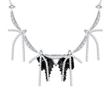 YVMIN X SHUSHUTONG / Tassels Chain Braided Bow Necklace