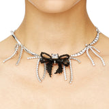 YVMIN X SHUSHUTONG / Tassels Chain Braided Bow Necklace