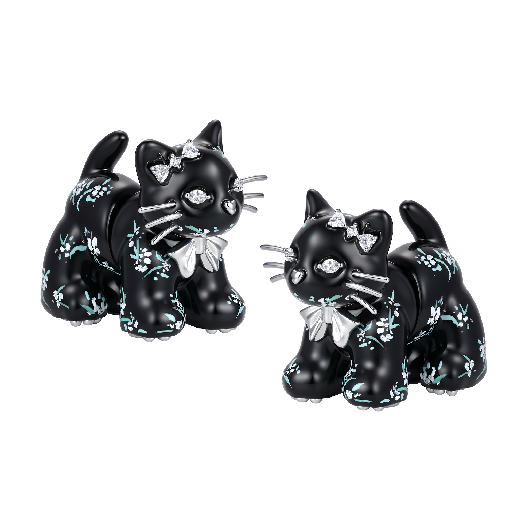 Paradise / Split Cat Stud Earrings