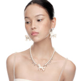 Paradise / Pony Star Chain Pearl Necklace