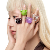 Orchard / Grape Bear Head Ring
