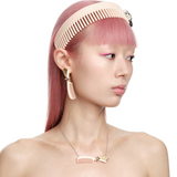 YVMIN X Ashley Williams Meteor Comb stud earrings with celestial-inspired metal design