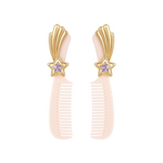 YVMIN X Ashley Williams Meteor Comb stud earrings in a silver starburst design