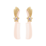 YVMIN X Ashley Williams Meteor Comb stud earrings in a silver starburst design