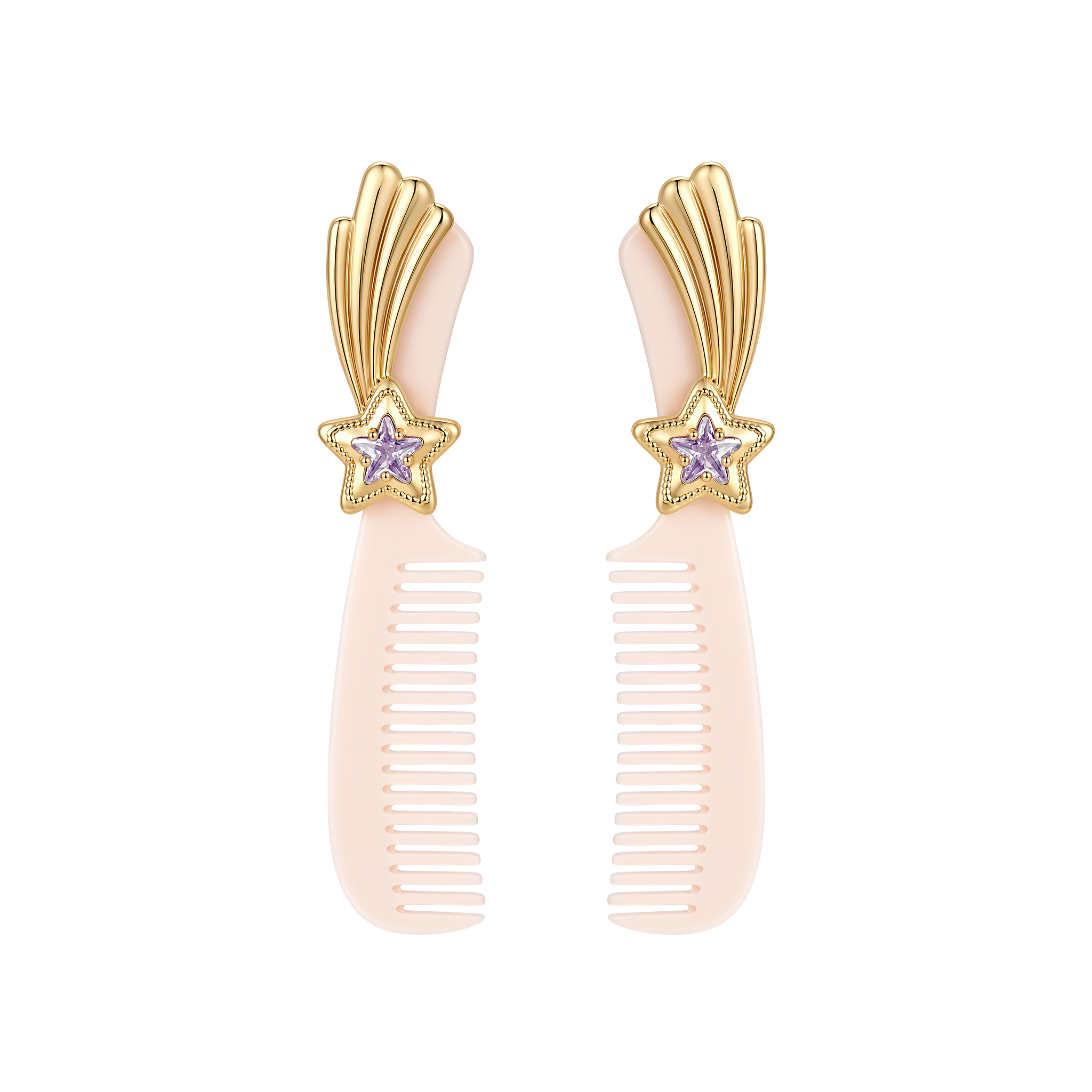 YVMIN X Ashley Williams Meteor Comb stud earrings in a silver starburst design